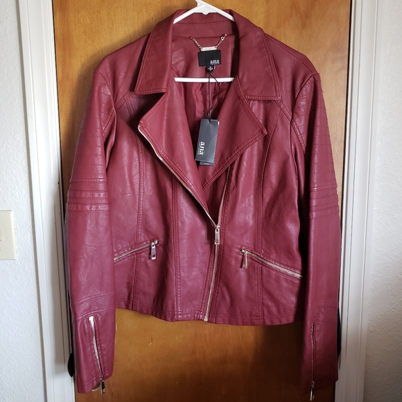 NWT A.N.A vegan LEATHER blazer jacket - Picture 1 of 9
